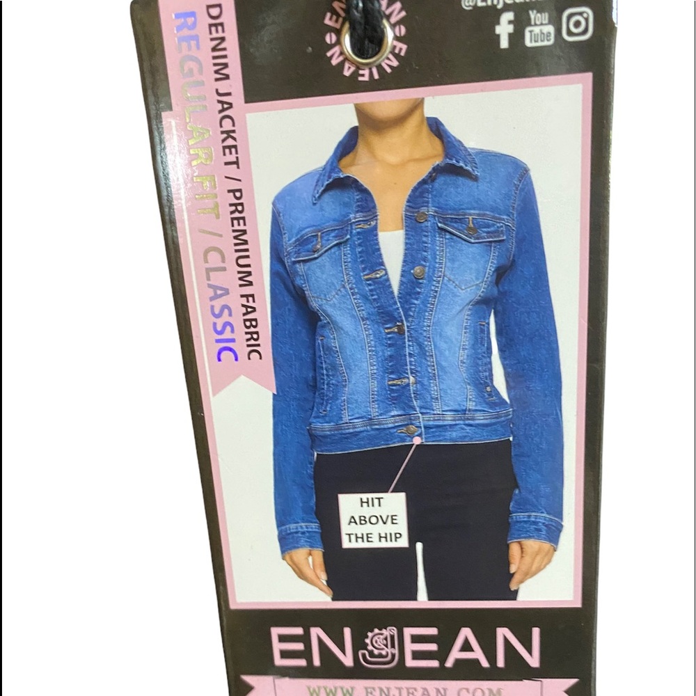 NWT Women’s ENJEAN Black Denim Jacket Size 1XL - Picture 11 of 12